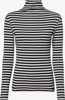 Marie Lund Langarmshirts Shirt Frauen Marine / Weiß