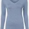 Marie Lund Feinstrickpullover Pullover Frauen Rauchblau