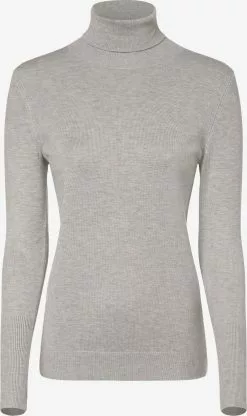 Marie Lund Rollkragenpullover Pullover Frauen Hellgrau