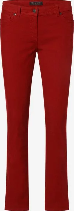 Marie Lund Stoffhosen Slimfit Hose Frauen Rot