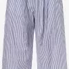 Marie Lund Culottes Wide Leg Bundfaltenhose Frauen Blau / Weiß -Marie Lund Verkaufs e6a91ad32540fc17cbc6522aca20ab64