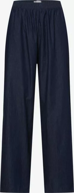 Marie Lund Stoffhosen Loosefit Hose Frauen Blau